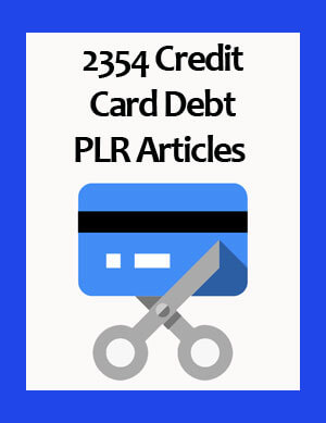 credit card debt plr articles